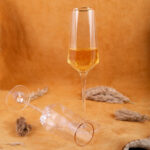 Champagne glass gold rimmed